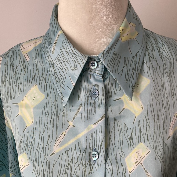 Vintage Fendi Jeans Roma Button Down Blue - Picture 3 of 11